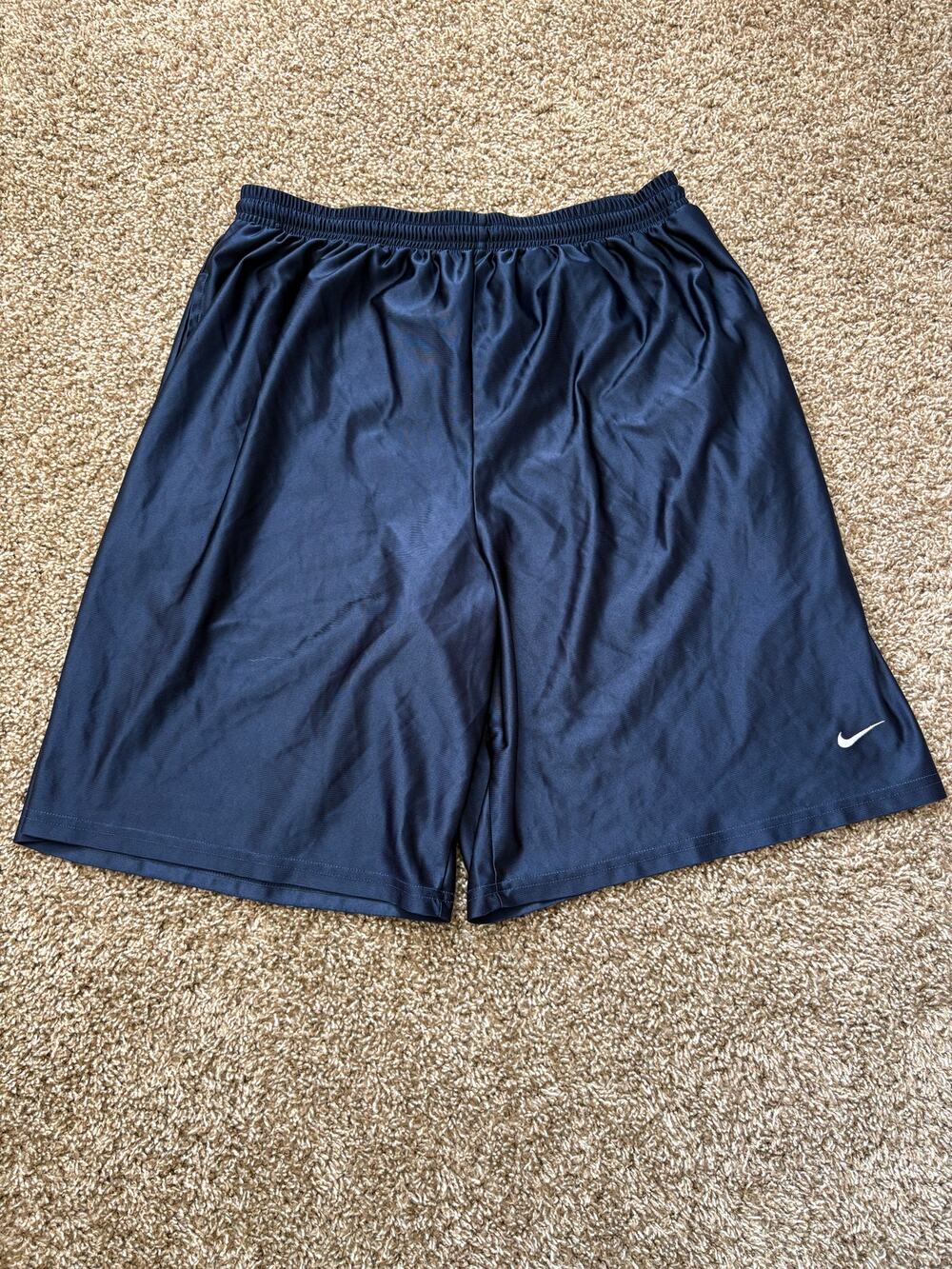 Vintage Nike Dazzle Basketball Drawstring Shorts Mens Size XL Navy Y2K